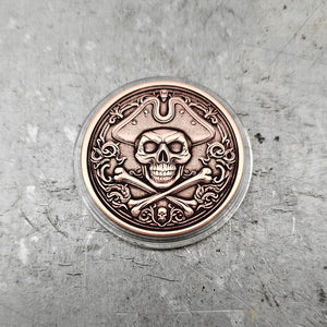 Skull and Crossbones Challenge Coin