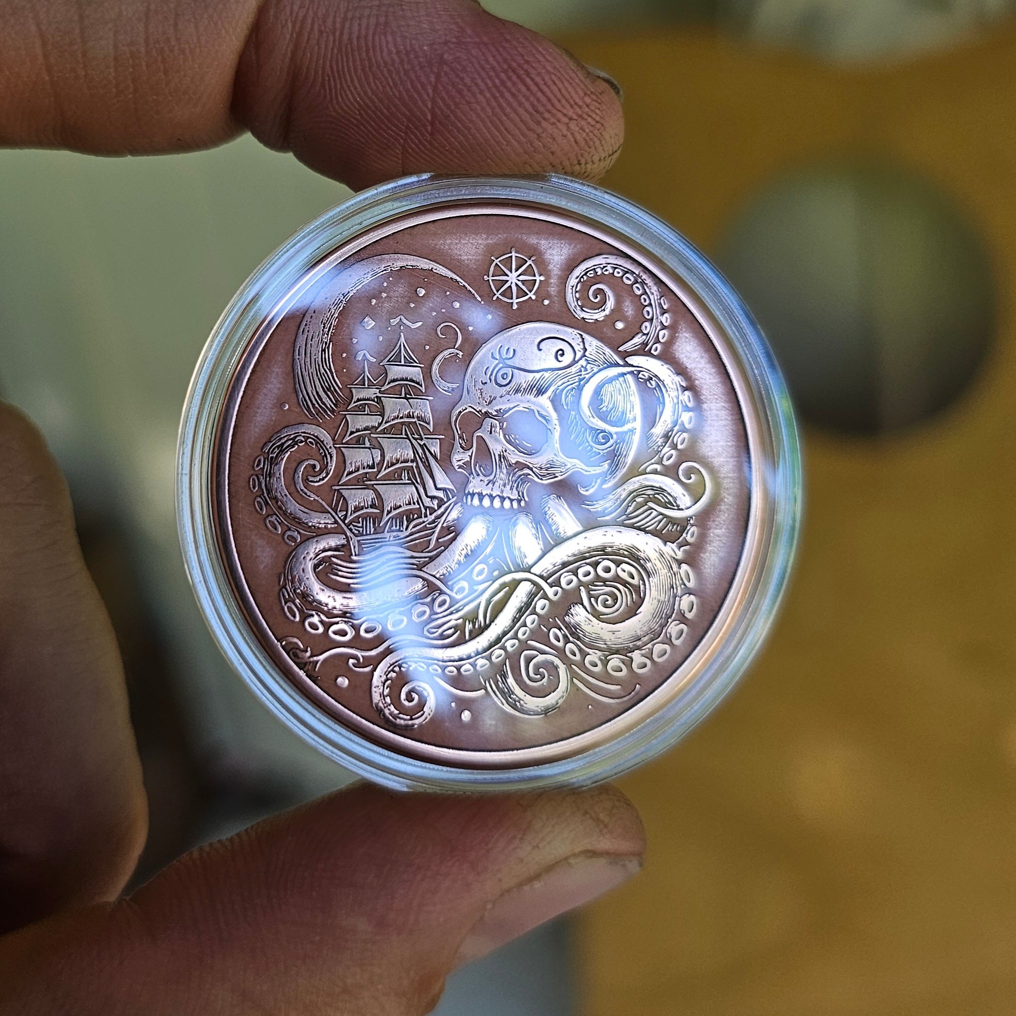 Skull Kraken Challenge Coin