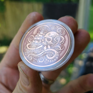 Skull Kraken Challenge Coin